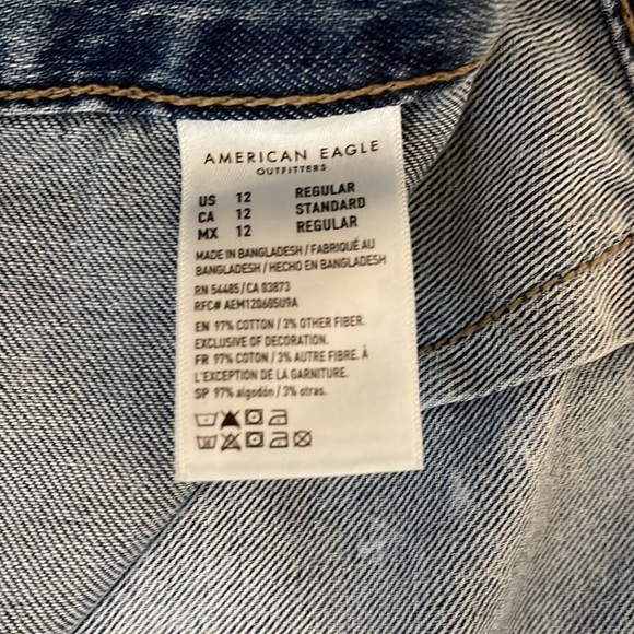Like new high wasted drawstring AE jeans - Picture 4 of 4